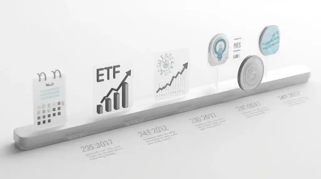 Illustrated roadmap showing monthly investment milestones, Investing with 100