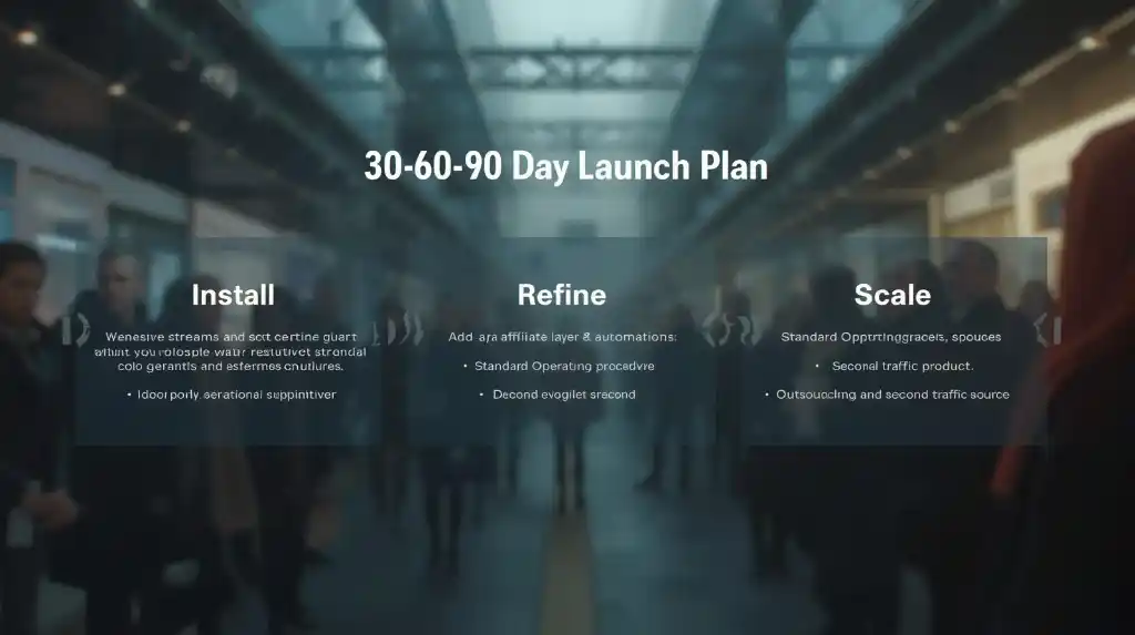 30-60-90 day roadmap to launch and scale passive income streams