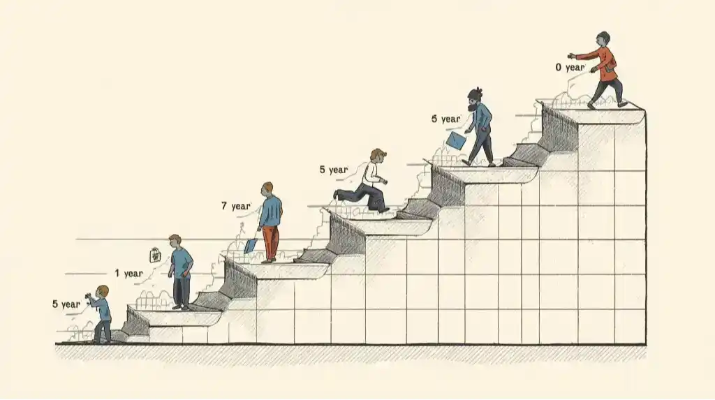 Bond ladder showing staggered maturities from 1 to 5 years
