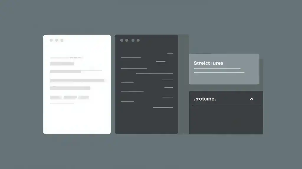 “Minimal chat UI mock showing a structured prompt on the left and an outline result on the right.”