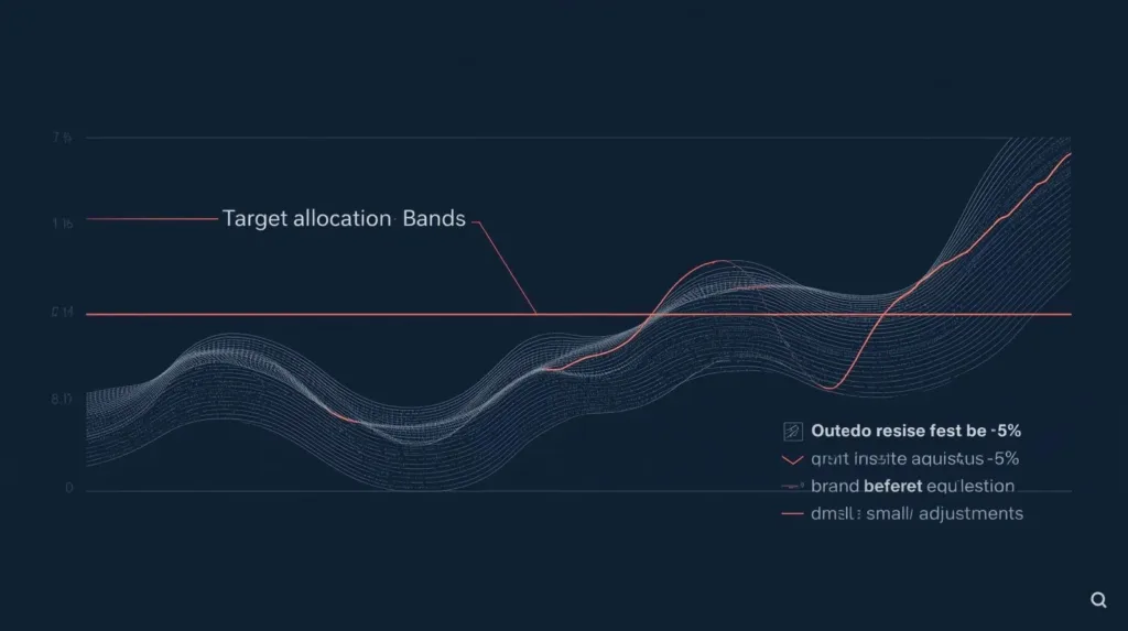 portfolio rebalancing concept with target bands