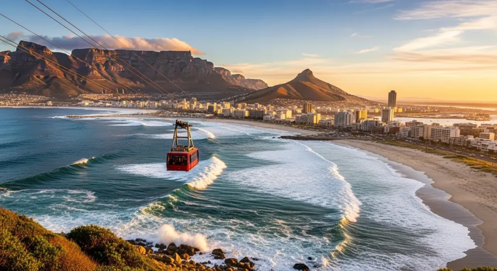 “Cape Town travel 2025 — Table Mountain and cityscape of South Africa tourism 2025.”