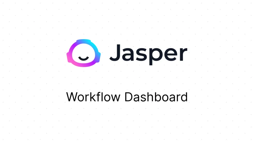 Jasper AI workflow dashboard showing process automation and templates usage
